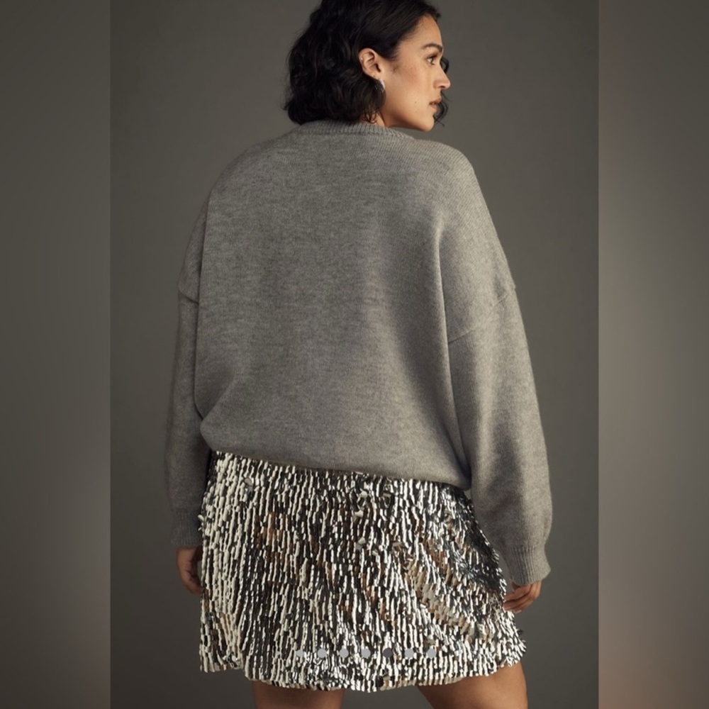 Anthropologie Mare Mare Long-Sleeve Knit Sequin dress NWT MSRP $158 3x - Picture 2 of 4